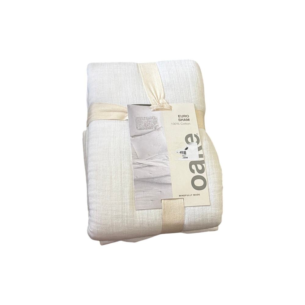 New Oake cotton linen texture white cotton euro sham